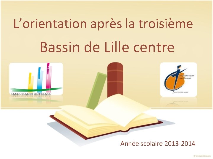 L’orientation après la troisième Bassin de Lille centre Année scolaire 2013 -2014 