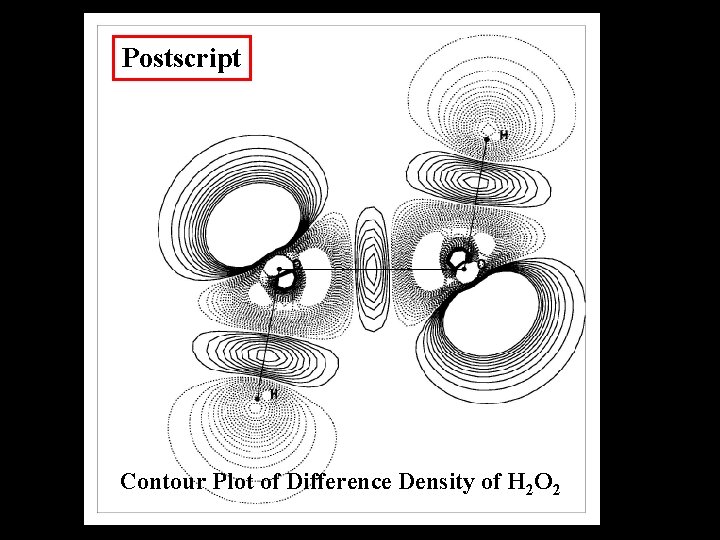 Postscript Contour Plot of Difference Density of H 2 O 2 