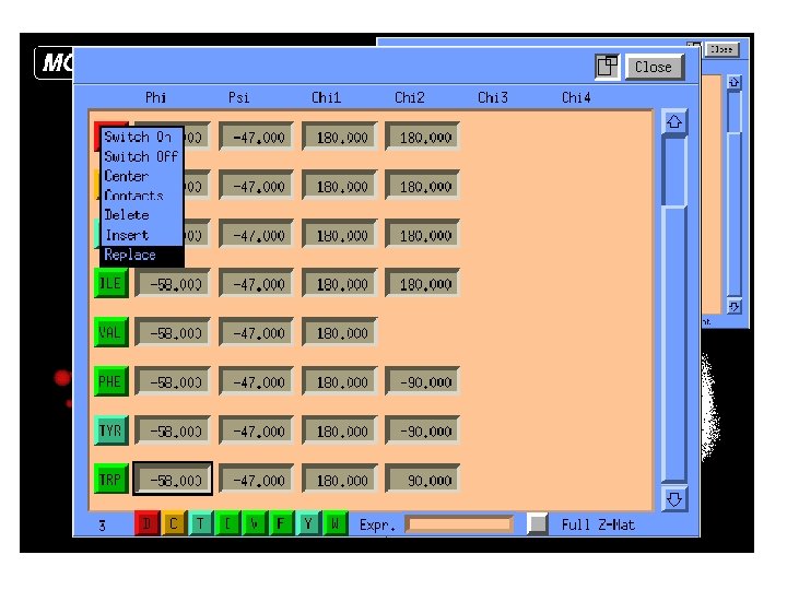 Manipulation of Protein Sidechains 