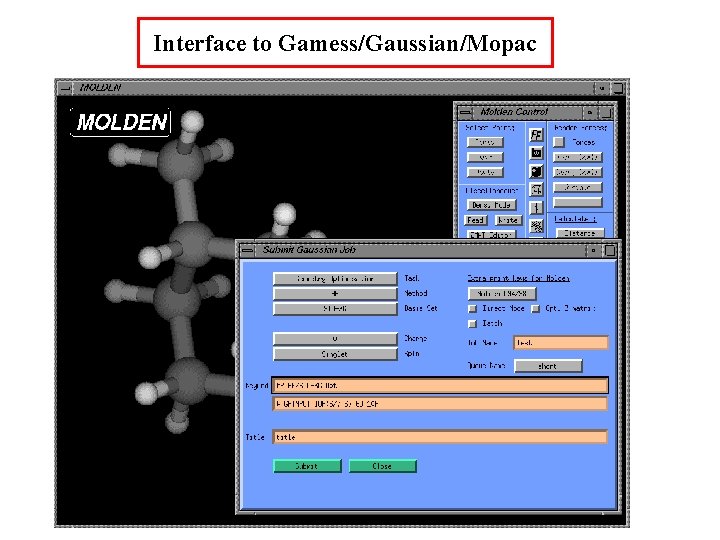 Interface to Gamess/Gaussian/Mopac 