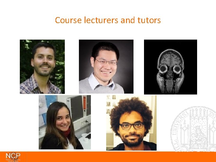 Course lecturers and tutors 