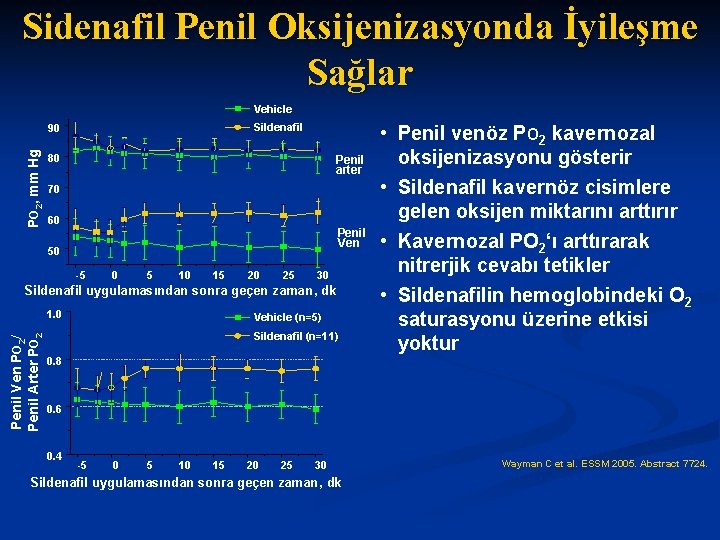 Sidenafil Penil Oksijenizasyonda İyileşme Sağlar Vehicle Sildenafil PO 2, mm Hg 90 80 Penil