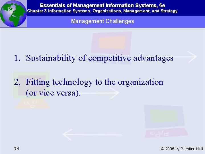 Essentials of Management Information Systems, 6 e Chapter 3 Information Systems, Organizations, Management, and