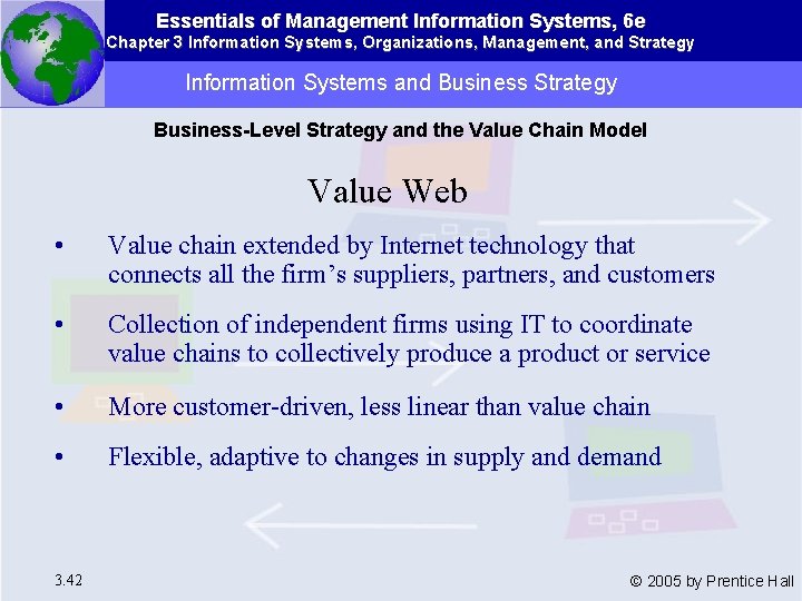 Essentials of Management Information Systems, 6 e Chapter 3 Information Systems, Organizations, Management, and