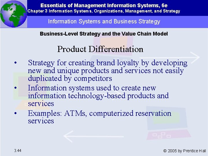 Essentials of Management Information Systems, 6 e Chapter 3 Information Systems, Organizations, Management, and