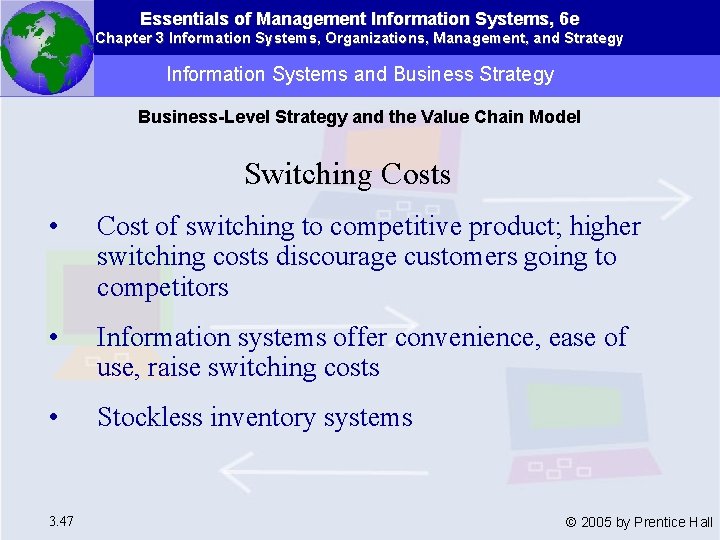 Essentials of Management Information Systems, 6 e Chapter 3 Information Systems, Organizations, Management, and