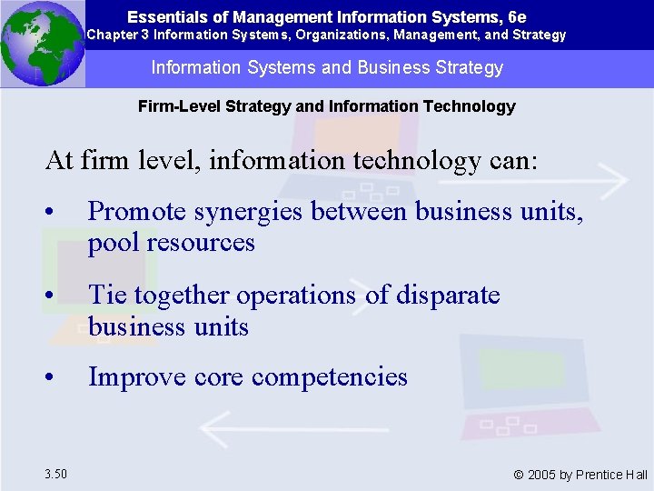 Essentials of Management Information Systems, 6 e Chapter 3 Information Systems, Organizations, Management, and