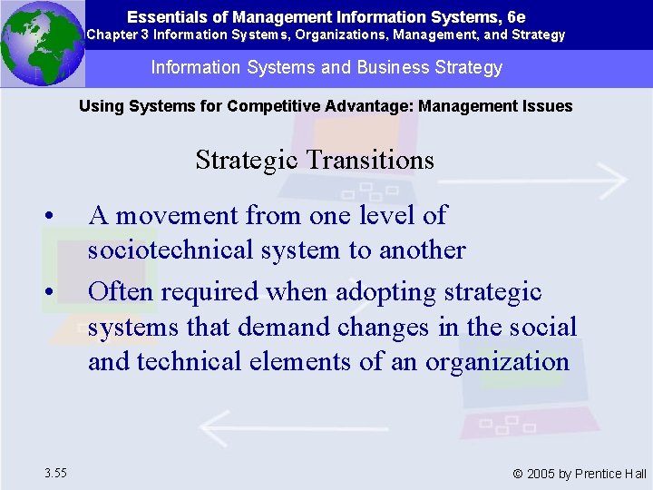 Essentials of Management Information Systems, 6 e Chapter 3 Information Systems, Organizations, Management, and