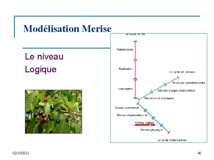 Modélisation Merise Le niveau Logique 02/10/2012 46 