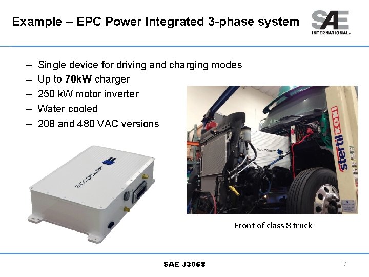 Example – EPC Power Integrated 3 -phase system – – – Single device for Example – EPC Power Integrated 3 -phase system – – – Single device for