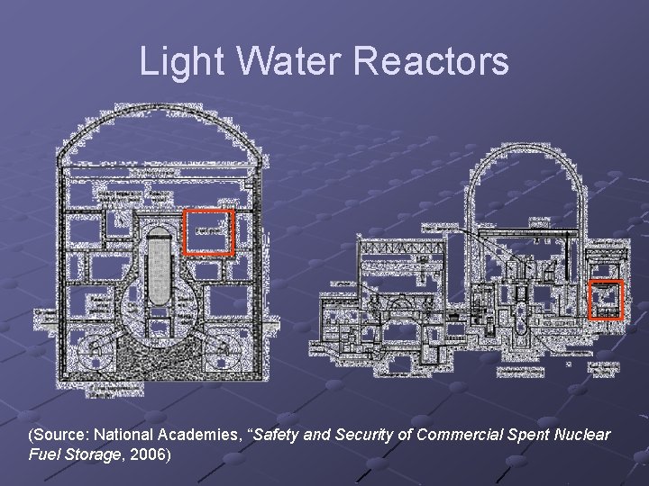 Light Water Reactors (Source: National Academies, “Safety and Security of Commercial Spent Nuclear Fuel