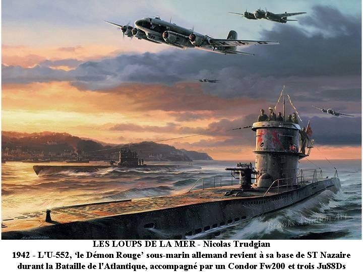 LES LOUPS DE LA MER - Nicolas Trudgian 1942 - L'U-552, ‘le Démon Rouge’