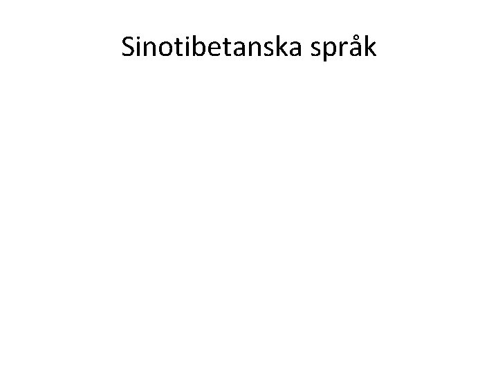 Sinotibetanska språk 