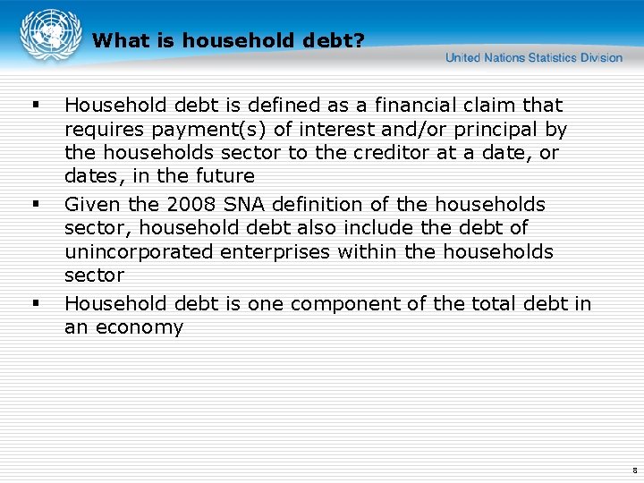 Household Debt Methods Of Compilation And Data Sources