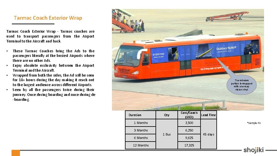 Tarmac Coach Exterior Wrap - Tarmac coaches are used to transport passengers from the