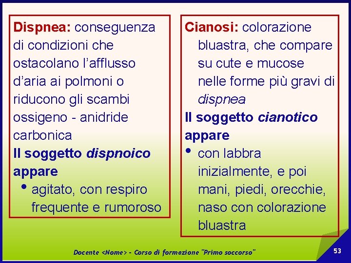 Dispnea: conseguenza di condizioni che ostacolano l’afflusso d’aria ai polmoni o riducono gli scambi