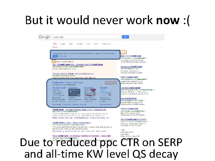 But it would never work now : ( Due to reduced ppc CTR on