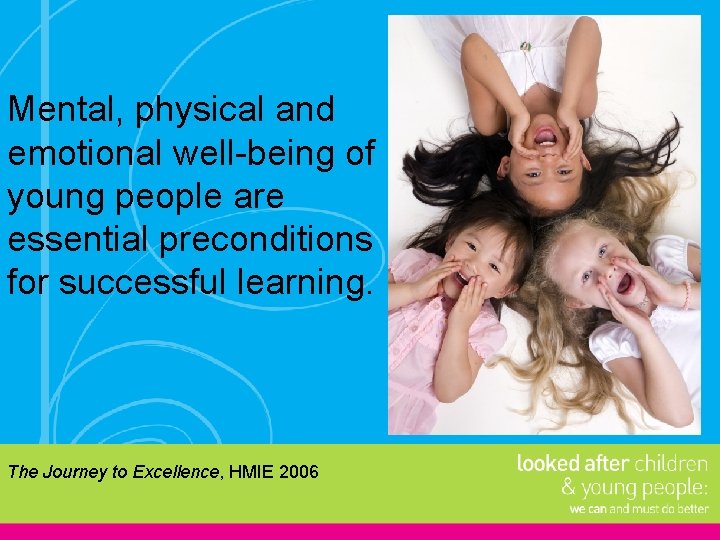 Mental, physical and emotional well-being of young people are essential preconditions for successful learning.