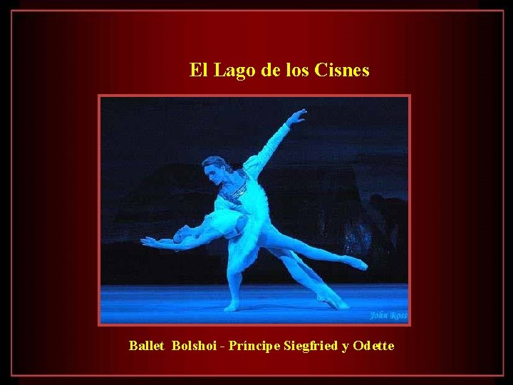 El Lago de los Cisnes Ballet Bolshoi - Príncipe Siegfried y Odette 