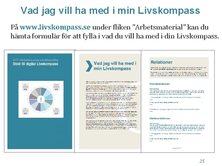 Vad jag vill ha med i min Livskompass På www. livskompass. se under fliken Vad jag vill ha med i min Livskompass På www. livskompass. se under fliken