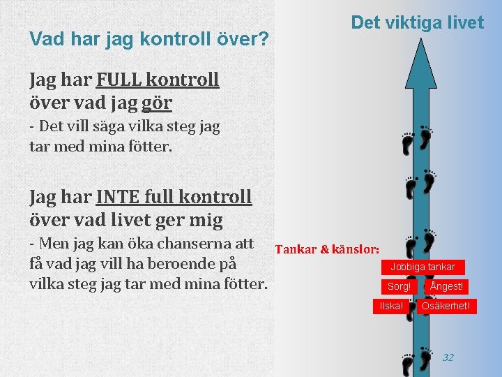 Vad har jag kontroll över? Det viktiga livet Jag har FULL kontroll över vad Vad har jag kontroll över? Det viktiga livet Jag har FULL kontroll över vad
