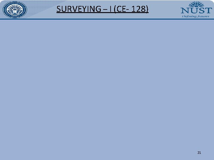 SURVEYING – I (CE- 128) 21 