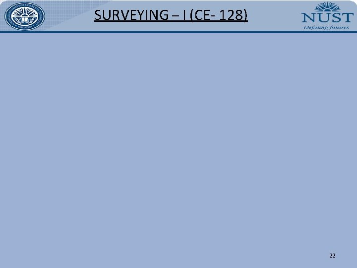 SURVEYING – I (CE- 128) 22 
