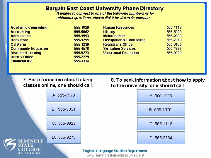 Bargain East Coast University Phone Directory If unable to connect to one of the