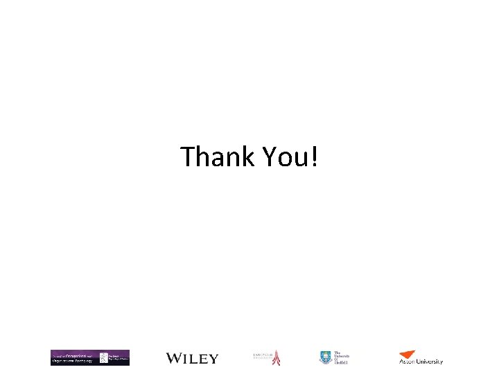 Thank You! Thank You!