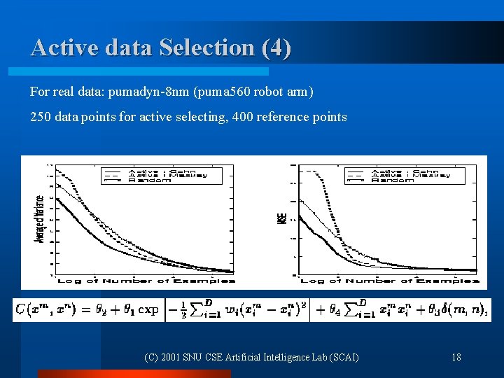 Active data Selection (4) For real data: pumadyn-8 nm (puma 560 robot arm) 250 Active data Selection (4) For real data: pumadyn-8 nm (puma 560 robot arm) 250