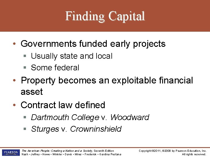 Finding Capital • Governments funded early projects § Usually state and local § Some