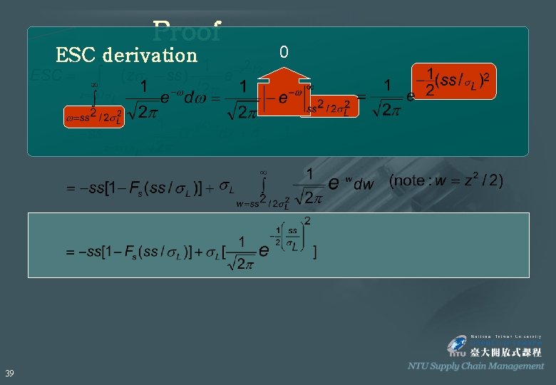 Proof ESC derivation 39 0 