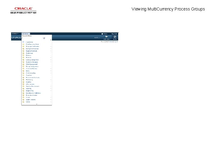 Viewing Multi. Currency Process Groups 