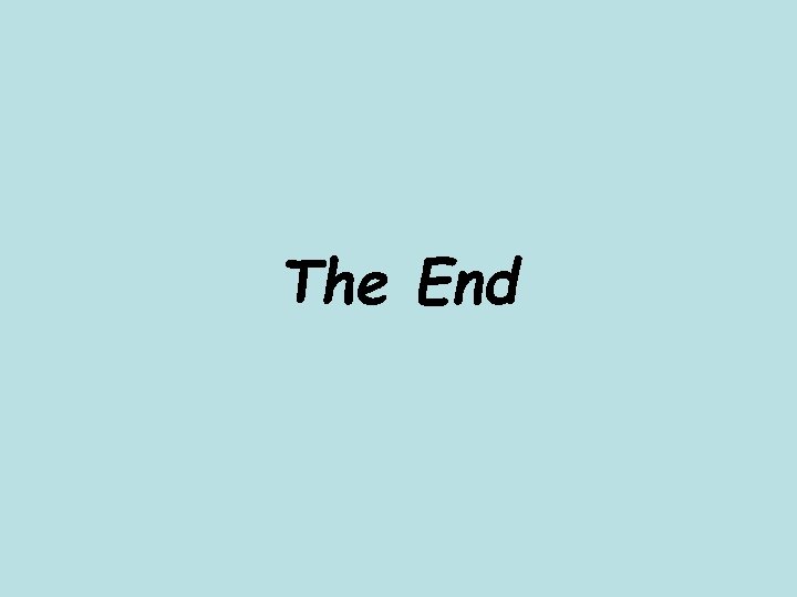 The End 