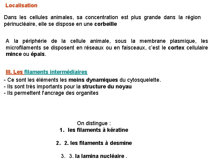 Localisation Dans les cellules animales, sa concentration est plus grande dans la région périnucléaire,