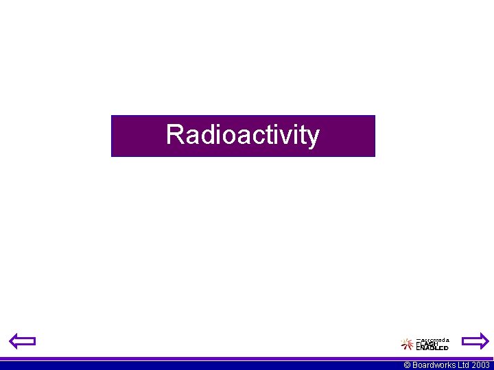 Radioactivity © Boardworks Ltd 2003 
