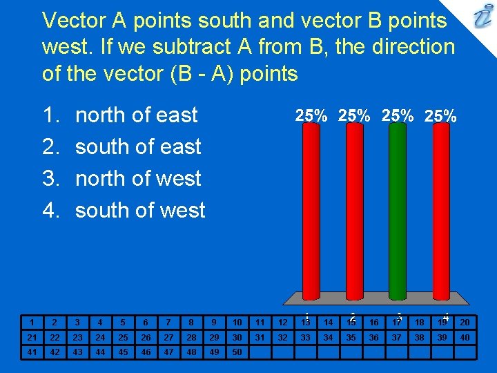 Vector A points south and vector B points west. If we subtract A from