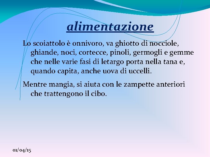 alimentazione Lo scoiattolo è onnivoro, va ghiotto di nocciole, ghiande, noci, cortecce, pinoli, germogli