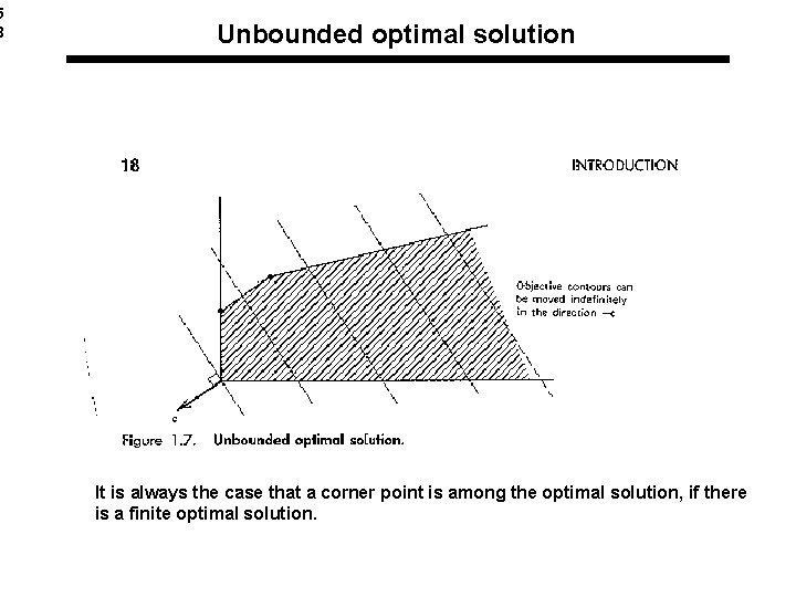 5 8 Unbounded optimal solution It is always the case that a corner point