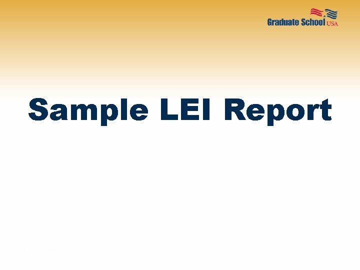 Sample LEI Report 