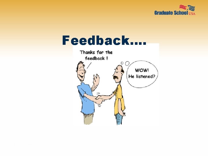 Feedback…. 