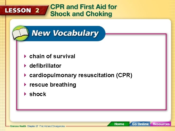 chain of survival defibrillator cardiopulmonary resuscitation (CPR) rescue breathing shock 