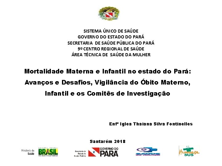 SISTEMA ÚNICO DE SAÚDE GOVERNO DO ESTADO DO PARÁ SECRETARIA DE SAÚDE PÚBLICA DO