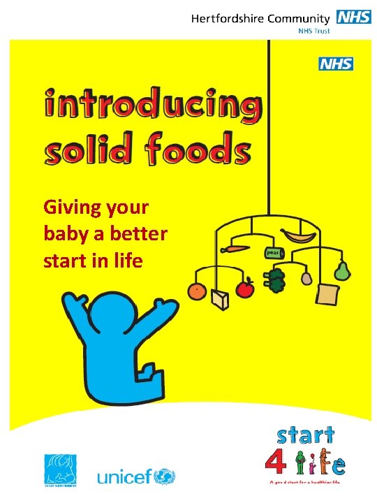 Giving your baby a better start in life 