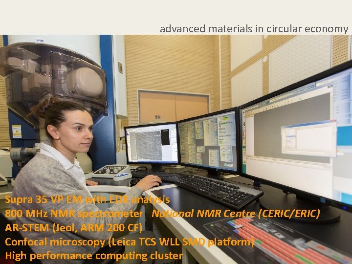 advanced materials in circular economy Supra 35 VP EM with EDX analysis 800 MHz