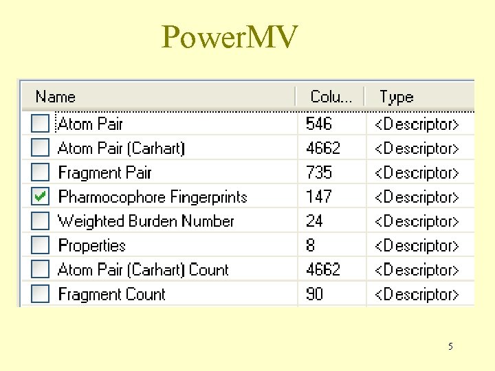 Power. MV 5 