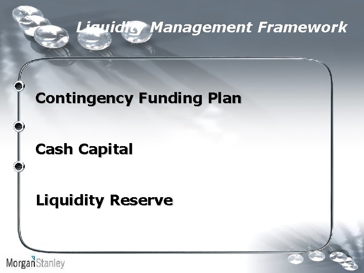 Liquidity Management Framework Contingency Funding Plan Cash Capital Liquidity Reserve 