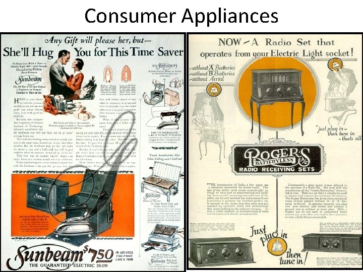 Consumer Appliances Consumer Appliances