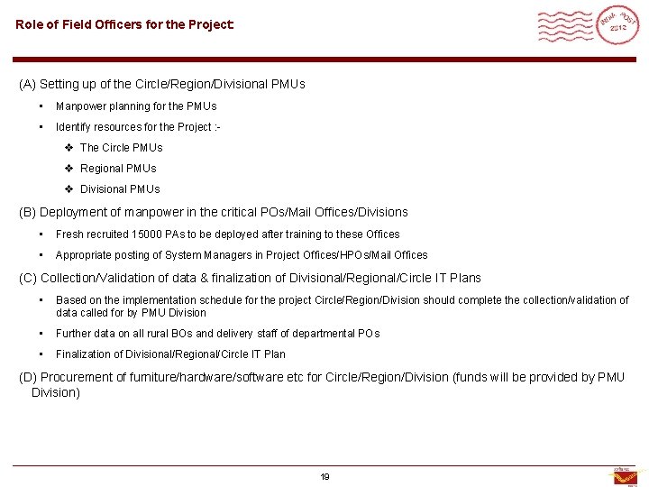 Department Of Posts Presentation To Unions Dak Bhavan