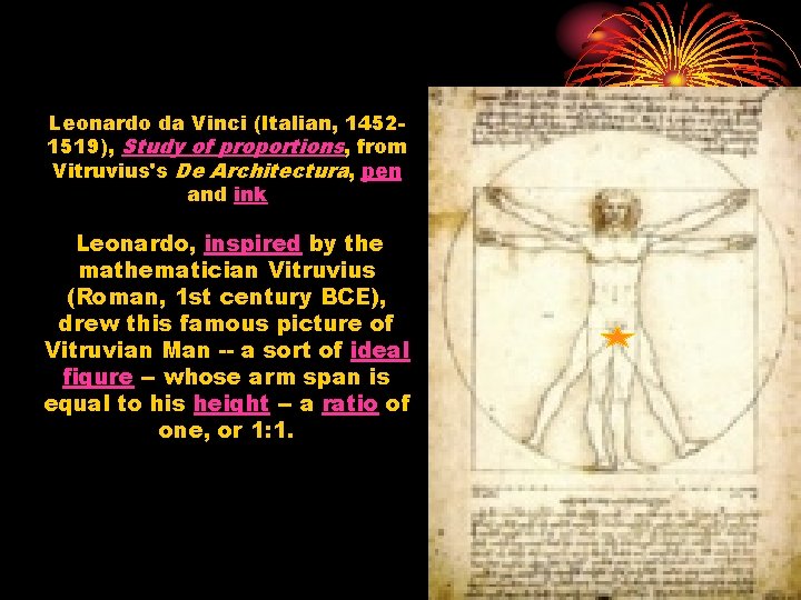 Leonardo da Vinci (Italian, 14521519), Study of proportions, from Vitruvius's De Architectura, pen and